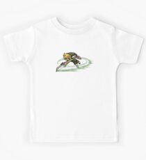 Link fighting with sword Kids Tee