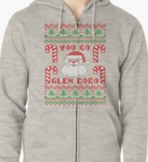 You Go Glen Coco Funny Ugly Christmas Sweater Hoodie mit Reißverschluss