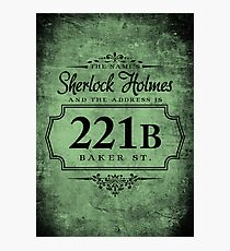 The name's Sherlock Holmes Photographic Print