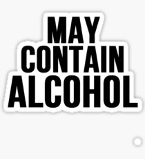 May Contain Alcohol Sticker