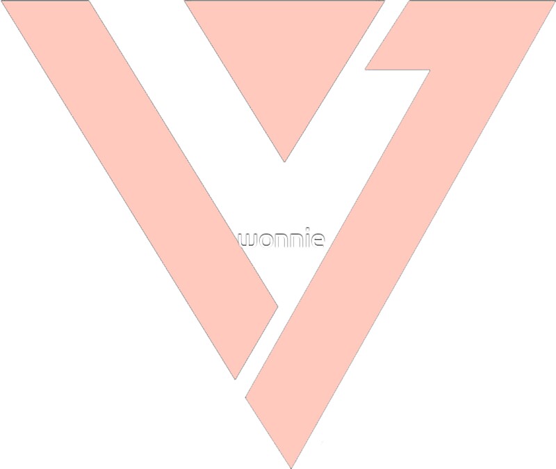 seventeen pink logo stickers by wonnie redbubble