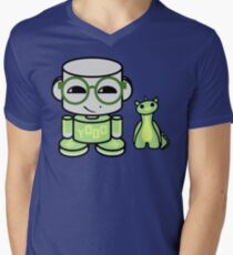 Yobo Yo O'babybot (and Deeogee) V-Neck T-Shirt
