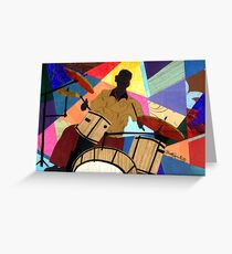 Jazzy Drummer Greeting Card