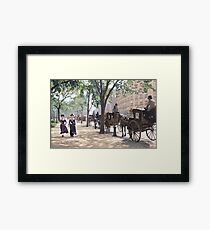 Cab Stand at Madison Square Garden, 1900 Framed Print