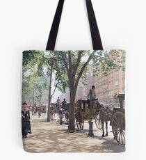 Cab Stand at Madison Square Garden, 1900 Tote Bag