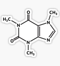 Caffeine molecule molecular structure Sticker