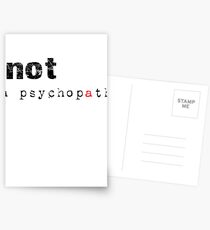 Not A Psychopath Postcards