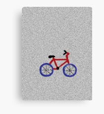 Blue and Red Bicycle Canvas Print