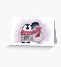 Penguin Cuddle Greeting Card