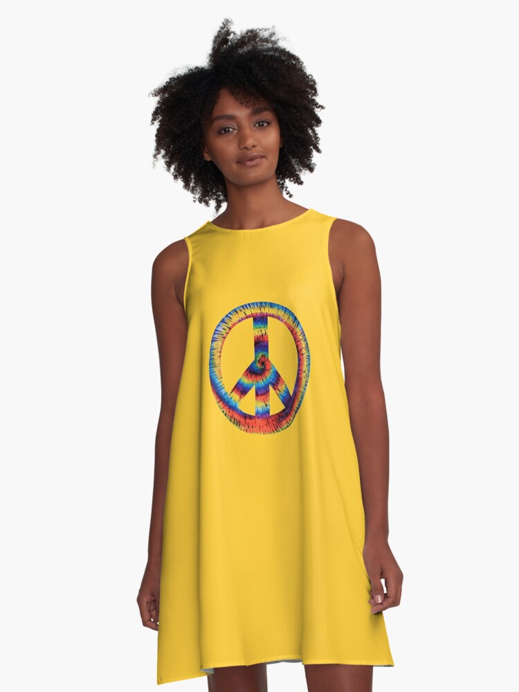 hippie tie dye dress