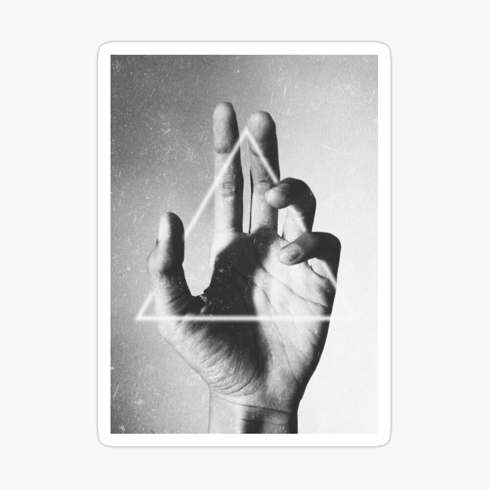 hand + triangle Sticker