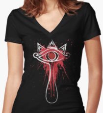 Eye of the Sheikah (Dark) Women's Fitted V-Neck T-Shirt