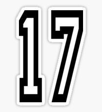 17, TEAM SPORTS, NUMBER 17, SEVENTEEN, SEVENTEENTH, ONE, SEVEN, Competition, Sticker