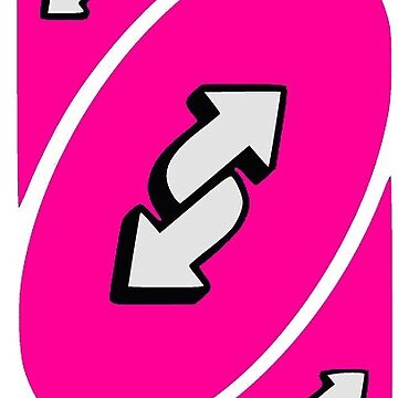 Pink Uno Reverse Card Sticker for Sale by mayafoleyy