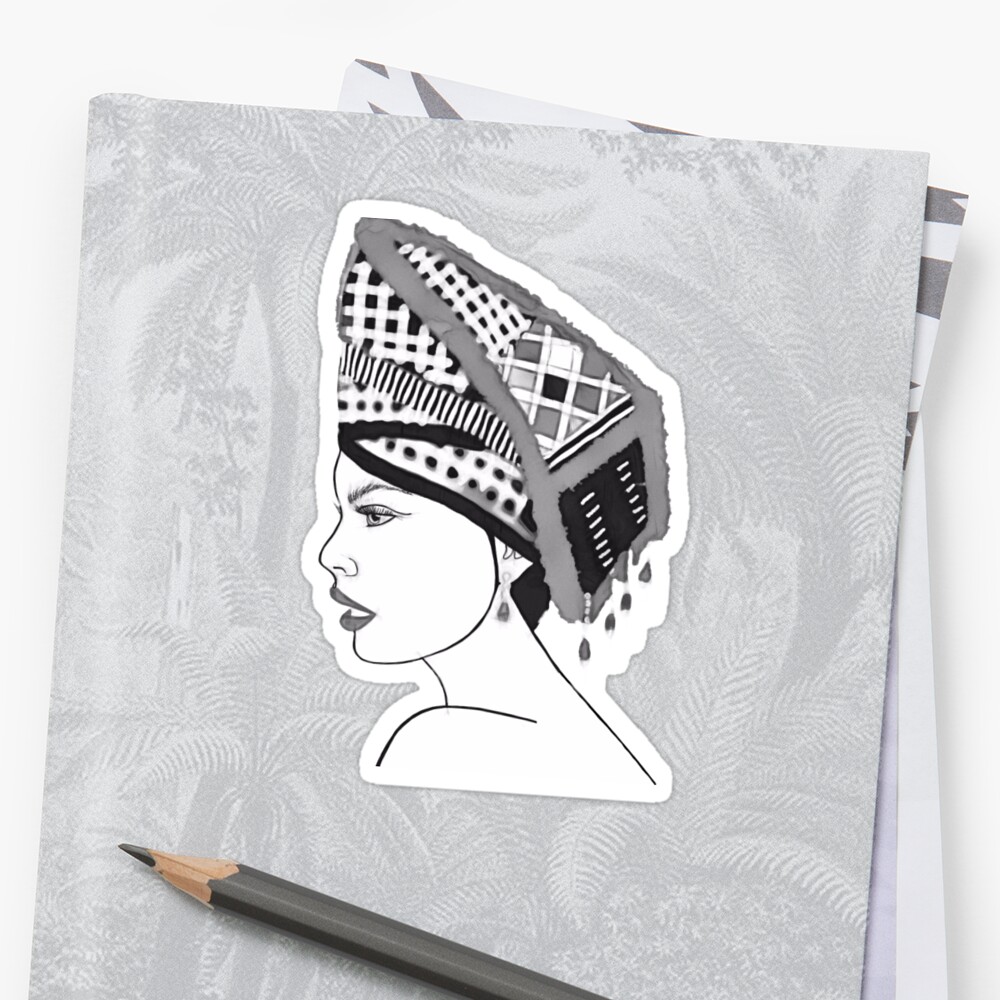 "Hmong traditional hat design" Sticker by Gaosheng | Redbubble