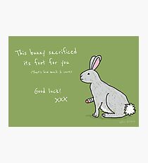 Good Luck Bunny Photographic Print