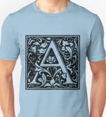 William Morris Renaissance Style Cloister Alphabet Letter A Slim Fit T-Shirt