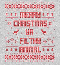 Merry Christmas You Filthy Animal (Red) Kids Pullover Hoodie