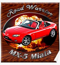 Mazda MX-5 Miata Road Warrior Poster