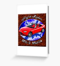 Mazda MX-5 Miata Night Rider Greeting Card
