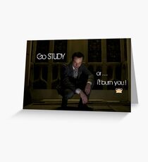 Go Study—James Moriarty v2 Greeting Card