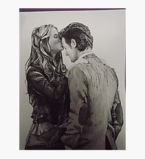 Amy Pond and the Doctor full drawing Photographic Print