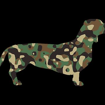 dachshund camo t shirt