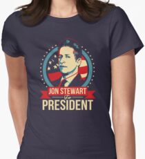Jon Stewart for President Women's Fitted T-Shirt
