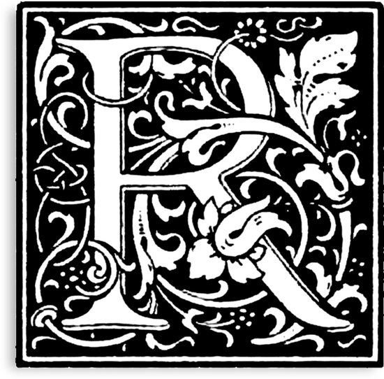 "William Morris Renaissance Style Cloister Alphabet Letter ...