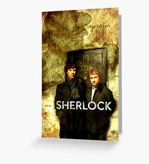 Sherlock Holmes Map by Hannahrain Greeting Card