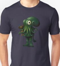 H P Lovecraft Baby Cthulhu with Teddy Unisex T-Shirt