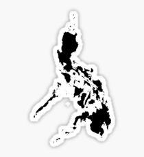 Philippinen Karte Schwarz von AiReal Apparel Sticker