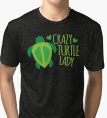 Crazy Turtle Lady Tri-blend T-Shirt