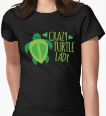 Crazy Turtle Lady Fitted T-Shirt