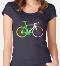 Bike Tour de France Jerseys (Vertical) (Big) Women's Fitted Scoop T-Shirt