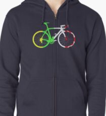 Bike Tour de France Jerseys (Vertical) (Big) Zipped Hoodie