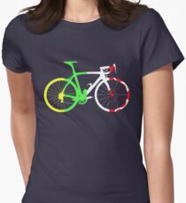 Bike Tour de France Jerseys (Vertical) (Big) Women's Fitted T-Shirt
