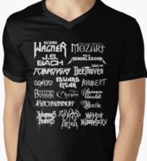Heavy Metal-style Classical Composers Men's V-Neck T-Shirt