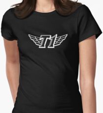 SKT T1 white huge logo Women's Fitted T-Shirt
