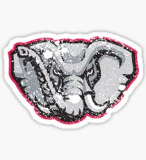 Distressed University of Alabama Crimson Tide Elephant Logo Sticker