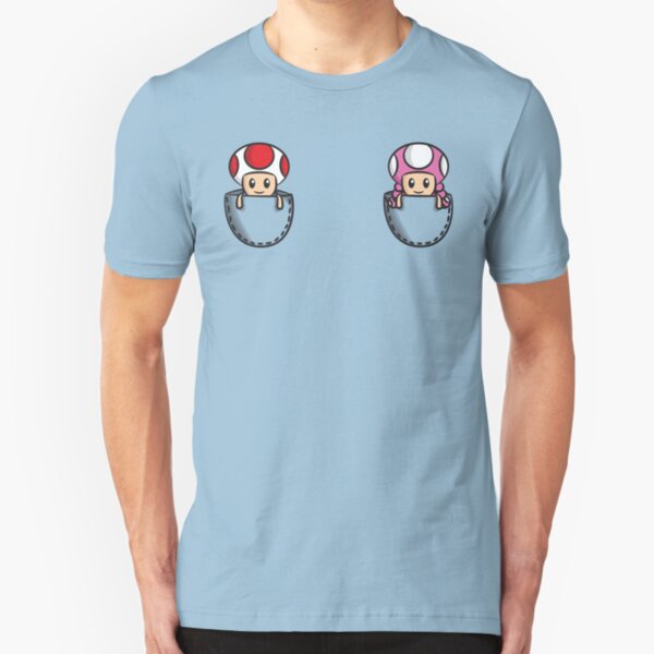 Pocket Toad and Toadette Slim Fit T-Shirt