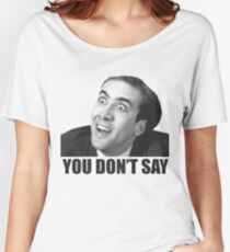 Nicolas Cage Meme T-shirts coupe relax