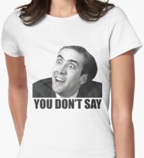 Nicolas Cage Meme Women's Fitted T-Shirt