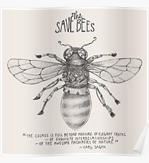 Steampunk - Save the Bees Poster