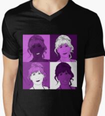 Donna Noble in Warhol Monochrome Men's V-Neck T-Shirt