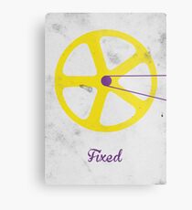 Fixed gear bike design Metal Print