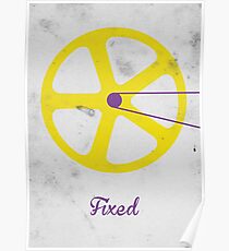 Fixed gear bike design Poster