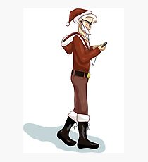 Hipster Santa Photographic Print