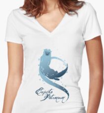 Expecto Patronum! (Otter) Women's Fitted V-Neck T-Shirt