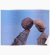 Kissing river sculptures Poster